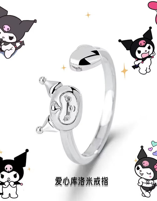 Load image into Gallery viewer, Finger Adjustable Rings Hello Kitty Ring for Women Anime Figure Melody Kuromi Kawaii Gifts for Girls Women
