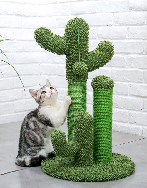 Load image into Gallery viewer, 23&quot; Cactus Cat Scratching Posts Sisal Cat Scratcher for Kittens and Medium Cats,Brown
