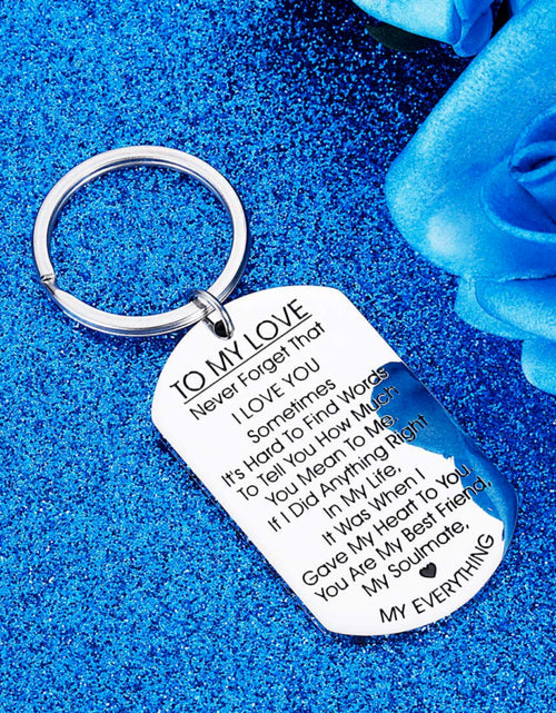 Load image into Gallery viewer, To My Love Keychain Gift for Husband Wife Anniversary Valentines Day Lover Gifts
