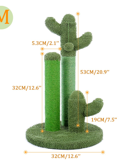 Load image into Gallery viewer, 23&quot; Cactus Cat Scratching Posts Sisal Cat Scratcher for Kittens and Medium Cats,Brown
