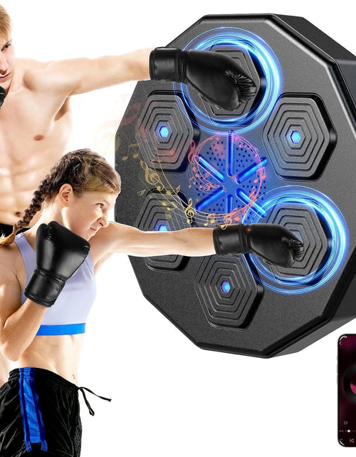 Load image into Gallery viewer, Music Boxing Machine, Upgraded 2.0 Smart Bluetooth Music Boxing Parent-Child Games, Wall-Mounted Exercise Equipment for Home Exercise New Fitness
