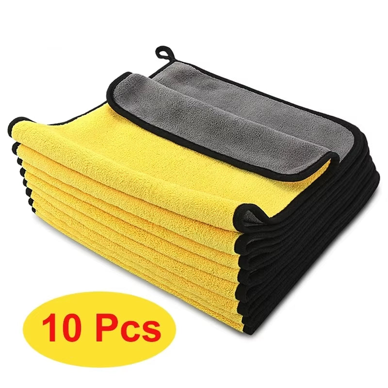 3/5/10Pcs Microfiber Extra Soft Car Wash Towel Car Care Cloth Car Cleaning Drying Cloth Never Scrat Detailing Car Washtowel