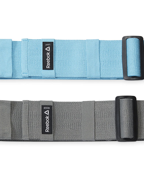 Load image into Gallery viewer, Adjustable Squat Bands 2-Pack, Adjustable Resistance Levels, No-Roll Design
