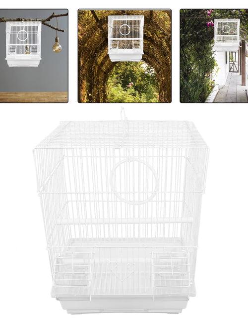 Load image into Gallery viewer, Birdcage Outing Parrot Cockatiel Wire Pet Cages for Birds Travel Carrier Wrought Iron Handheld Carrying Thrush Parrot Cage
