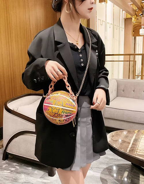 Load image into Gallery viewer, Brand Graffiti Basketball Bags for Women Newshoulder Bag Fashion Chain Purses and Handbags Designer Crossbody Bag Luxury Satchel
