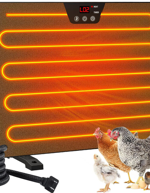 Load image into Gallery viewer, Chicken Coop Heater, 100/200 Watts Radiant Heat Energy Efficient Design, Safer than Brooder Lamps Heater for Chicken Coop Outdoor 3 Ways to Use
