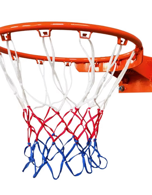 Load image into Gallery viewer, Basketball Net All-Weather Basketball Net Red+White+Blue Tri-Color Basketball Hoop Net Powered Basketball Hoop Basket Rim Net
