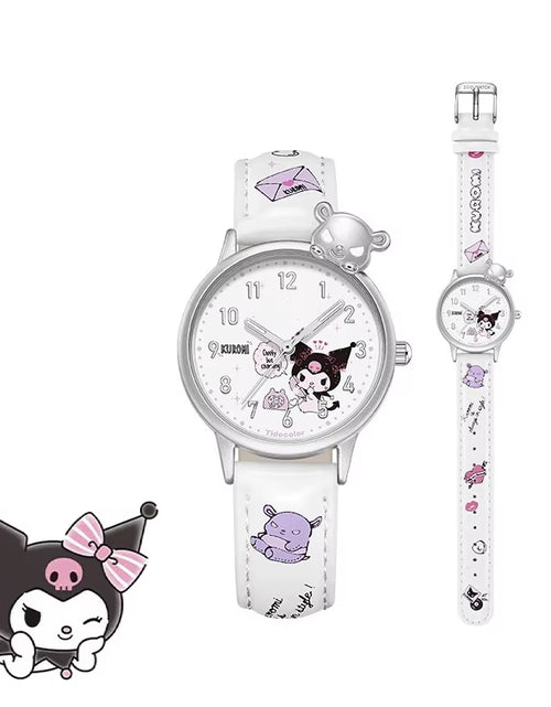 Load image into Gallery viewer, Girls Watch Cute Kuromi Cinnamoroll Quartz Casual Fashion Watch Women Children Birthday Gift Waterproof Watch
