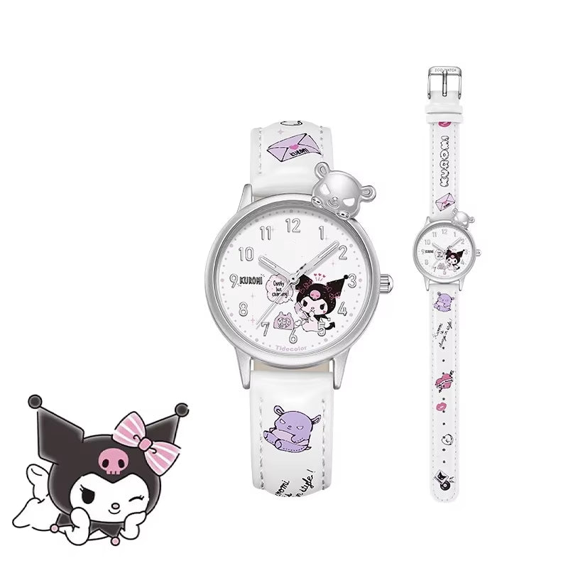 Girls Watch Cute Kuromi Cinnamoroll Quartz Casual Fashion Watch Women Children Birthday Gift Waterproof Watch