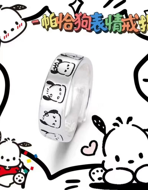 Load image into Gallery viewer, Finger Adjustable Rings Hello Kitty Ring for Women Anime Figure Melody Kuromi Kawaii Gifts for Girls Women
