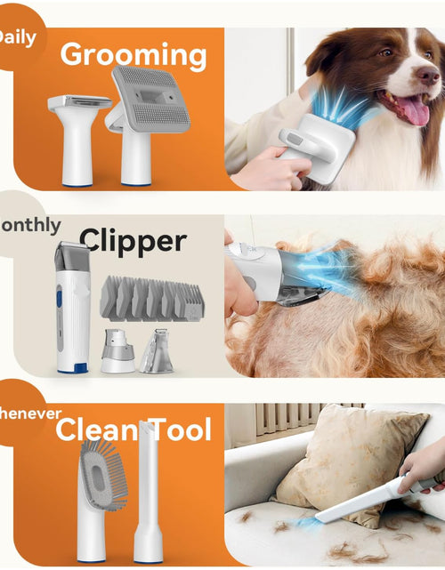 Load image into Gallery viewer, Dog Hair Vacuum&amp;Dog Grooming Kit with 7 Pet Grooming Tools for Shedding Pet Hair
