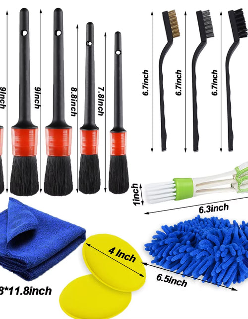 Load image into Gallery viewer, Detailing Brush Set Power Scrubber Drill Brushes Car Polish Pads Car Cleaning Brush for Car Air Vents Rim Dirt Dust Clean Tools
