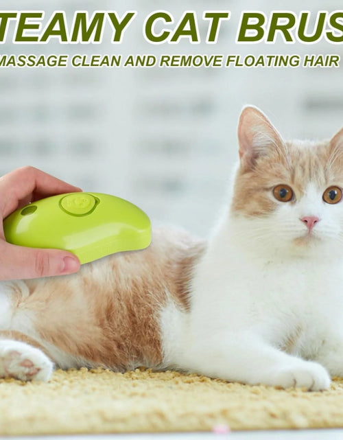 Load image into Gallery viewer, 3 in 1 Self Cleaning Cat Steamer Brush-Removes Tangled Hair, Cat Steamer Brush for Massage
