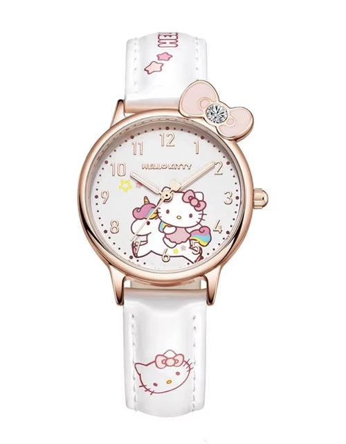 Load image into Gallery viewer, Girls Watch Cute Kuromi Cinnamoroll Quartz Casual Fashion Watch Women Children Birthday Gift Waterproof Watch
