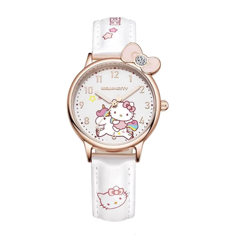 Girls Watch Cute Kuromi Cinnamoroll Quartz Casual Fashion Watch Women Children Birthday Gift Waterproof Watch