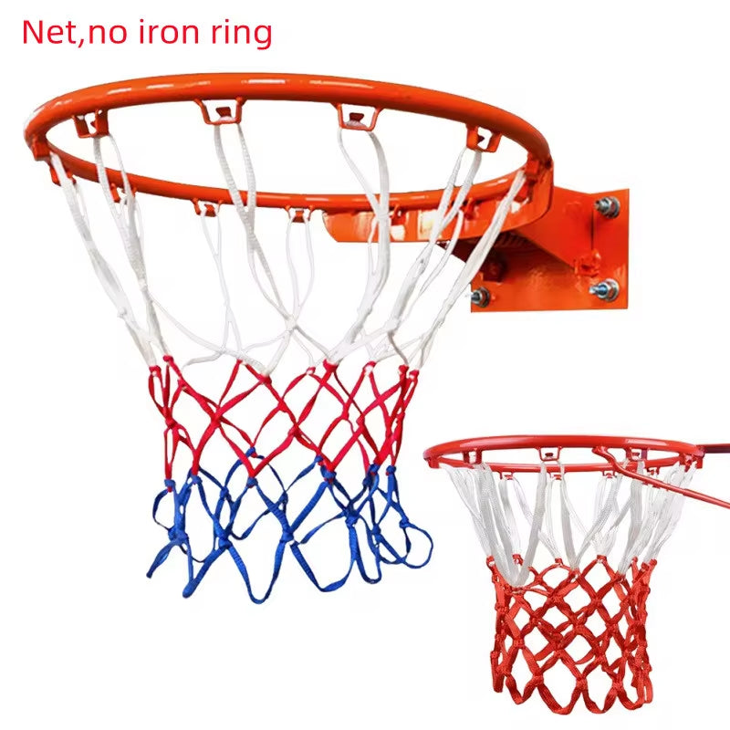 Basketball Net All-Weather Basketball Net Red+White+Blue Tri-Color Basketball Hoop Net Powered Basketball Hoop Basket Rim Net