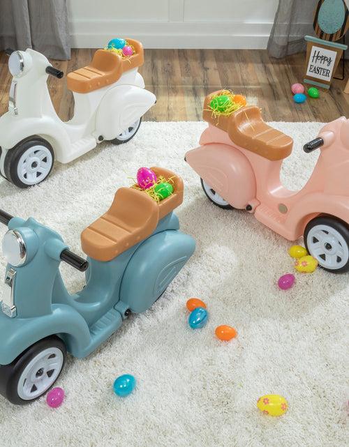 Load image into Gallery viewer, Ride along Scooter Aqua Ride on Toy with Vintage-Style Design, Foot-To-Floor Toddler Scooter with Four Wheels for Extra Stability
