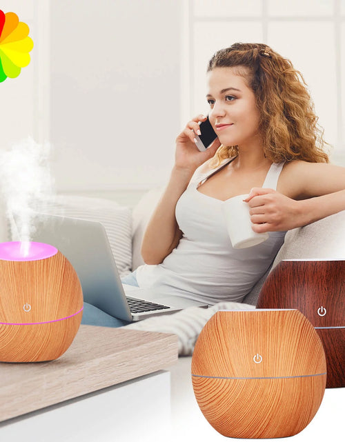 Load image into Gallery viewer, Essential Oil Diffuser Humidifier, Electric Ultrasonic Air Aroma Diffusers Vaporizer, Scent Mist Defuser, Auto-Off, LED Color Changing Light for Large Bed Room, Home, Office
