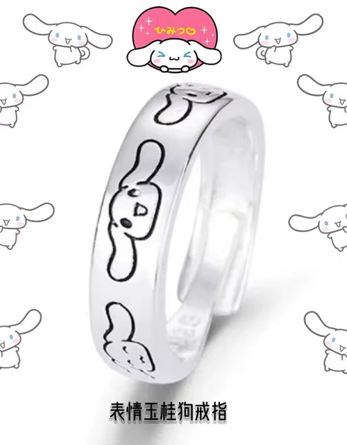 Load image into Gallery viewer, Finger Adjustable Rings Hello Kitty Ring for Women Anime Figure Melody Kuromi Kawaii Gifts for Girls Women
