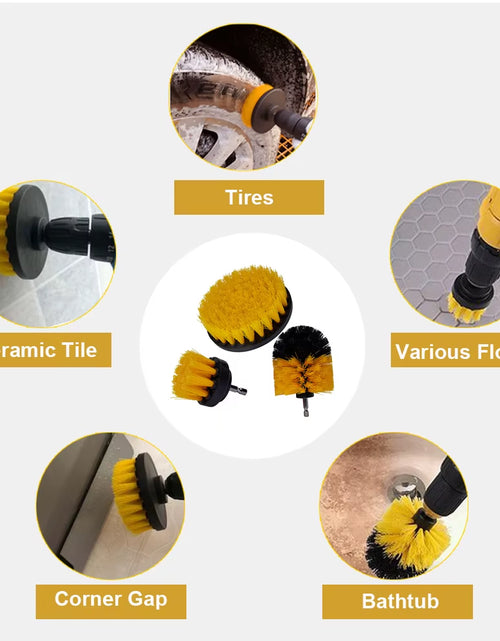 Load image into Gallery viewer, Detailing Brush Set Power Scrubber Drill Brushes Car Polish Pads Car Cleaning Brush for Car Air Vents Rim Dirt Dust Clean Tools
