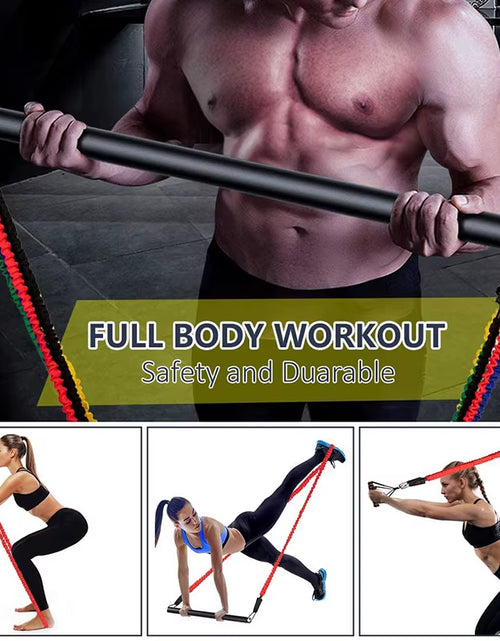 Load image into Gallery viewer, Resistance Band Elastic Band Strength Training Rod Set Resistance Fitness Equipment Exercise Band Gym Home Exercise Equipment
