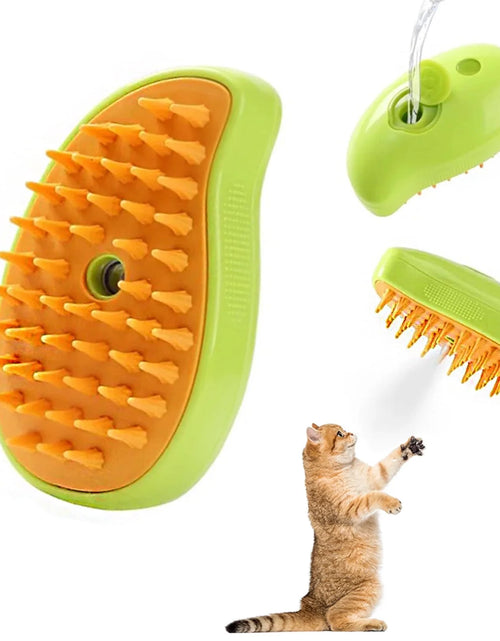 Load image into Gallery viewer, 3 in 1 Self Cleaning Cat Steamer Brush-Removes Tangled Hair, Cat Steamer Brush for Massage
