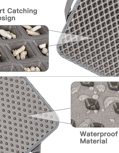 Load image into Gallery viewer, Double Layer anti Tracking Waterproof Cat Litter Trapping Mat Gray
