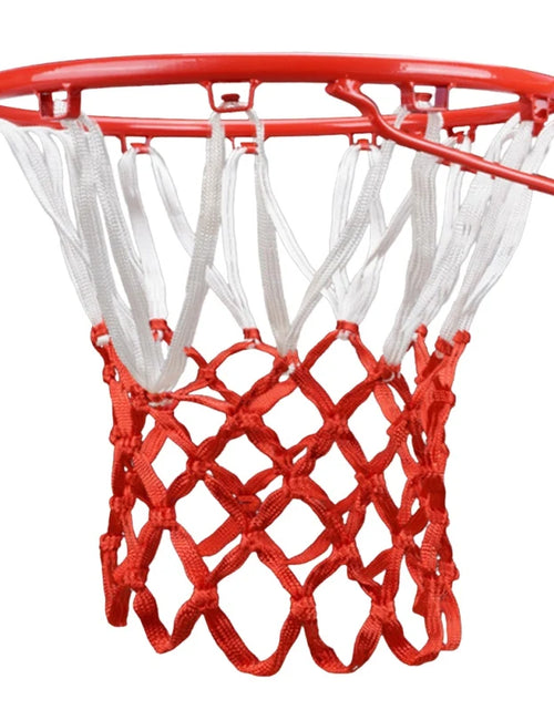 Load image into Gallery viewer, Basketball Net All-Weather Basketball Net Red+White+Blue Tri-Color Basketball Hoop Net Powered Basketball Hoop Basket Rim Net
