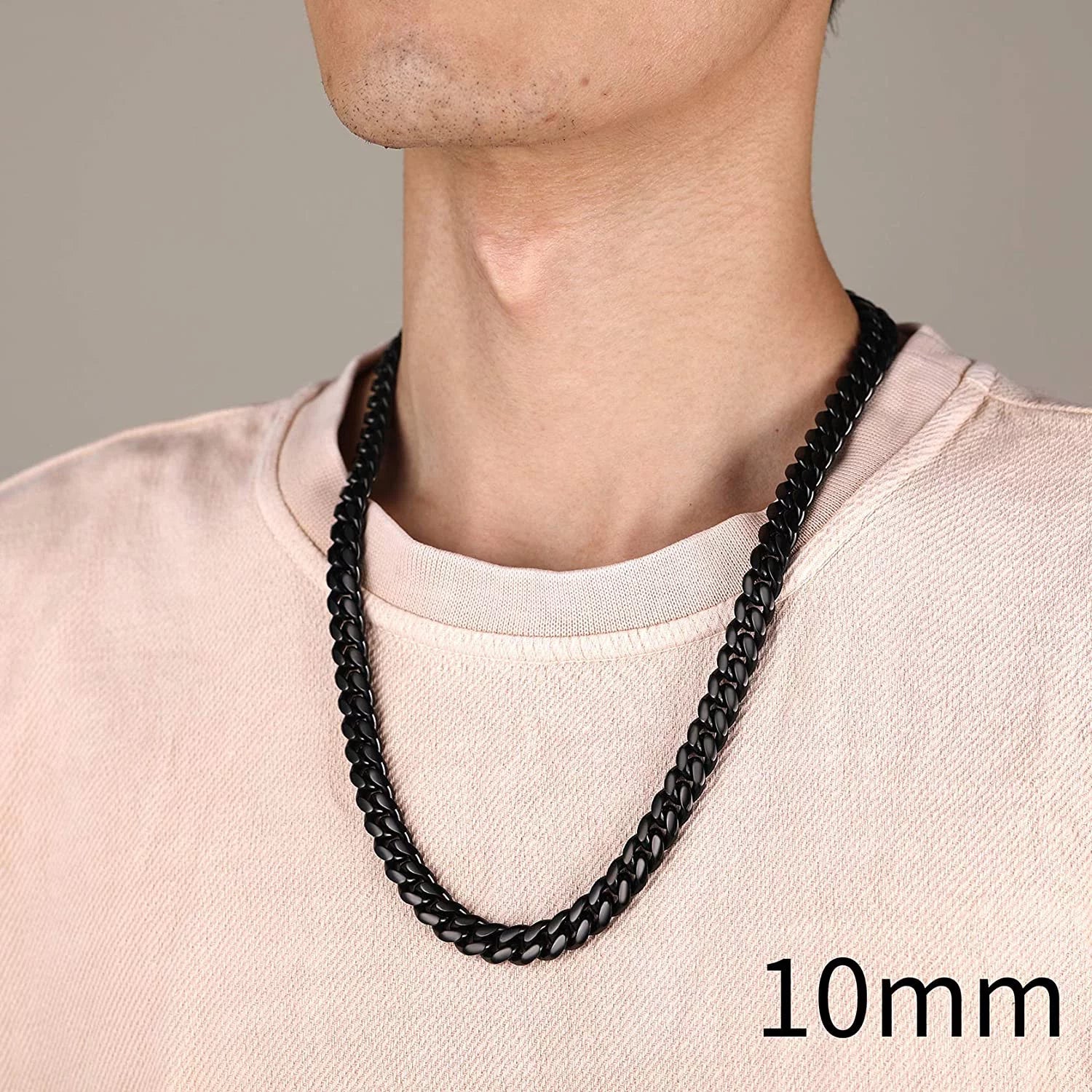 Mens Necklace Chains Stainless Steel Cuban Chain Necklace 24 Inch Jewelry Mens Gifts for Dad