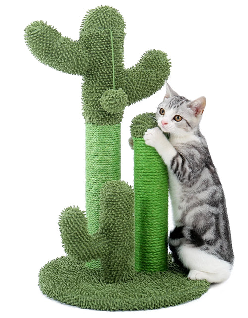 Load image into Gallery viewer, 23&quot; Cactus Cat Scratching Posts Sisal Cat Scratcher for Kittens and Medium Cats,Brown
