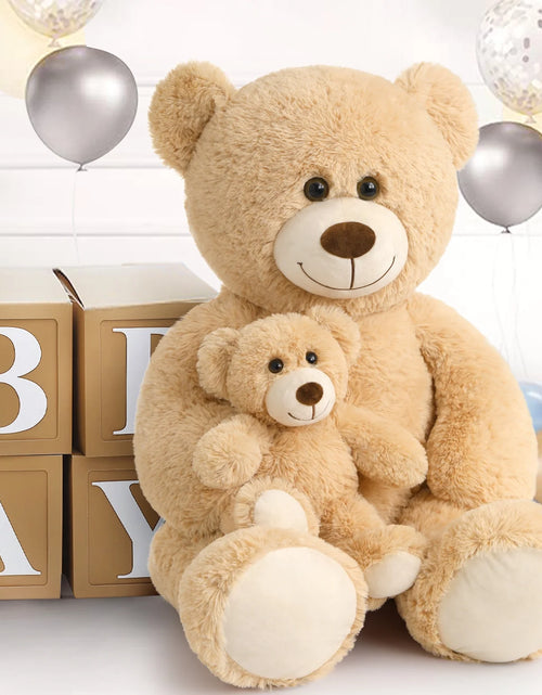 Load image into Gallery viewer, 39&quot; Giant Teddy Bear Mommy and Baby Soft Plush Bear Stuffed Animal Valentines Day Gift for Girlfriend
