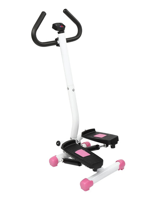 Load image into Gallery viewer, Mini Aerobic Stepper, Stair Climber Twist Fitness Machine with Handle, Pink
