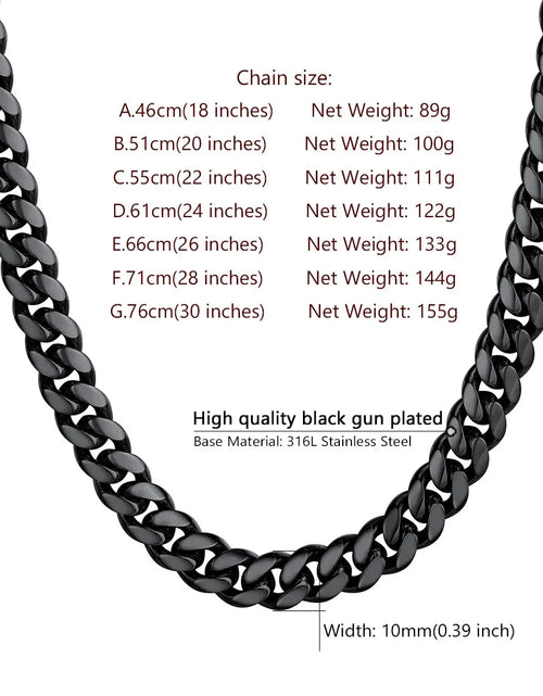 Load image into Gallery viewer, Mens Necklace Chains Stainless Steel Cuban Chain Necklace 24 Inch Jewelry Mens Gifts for Dad
