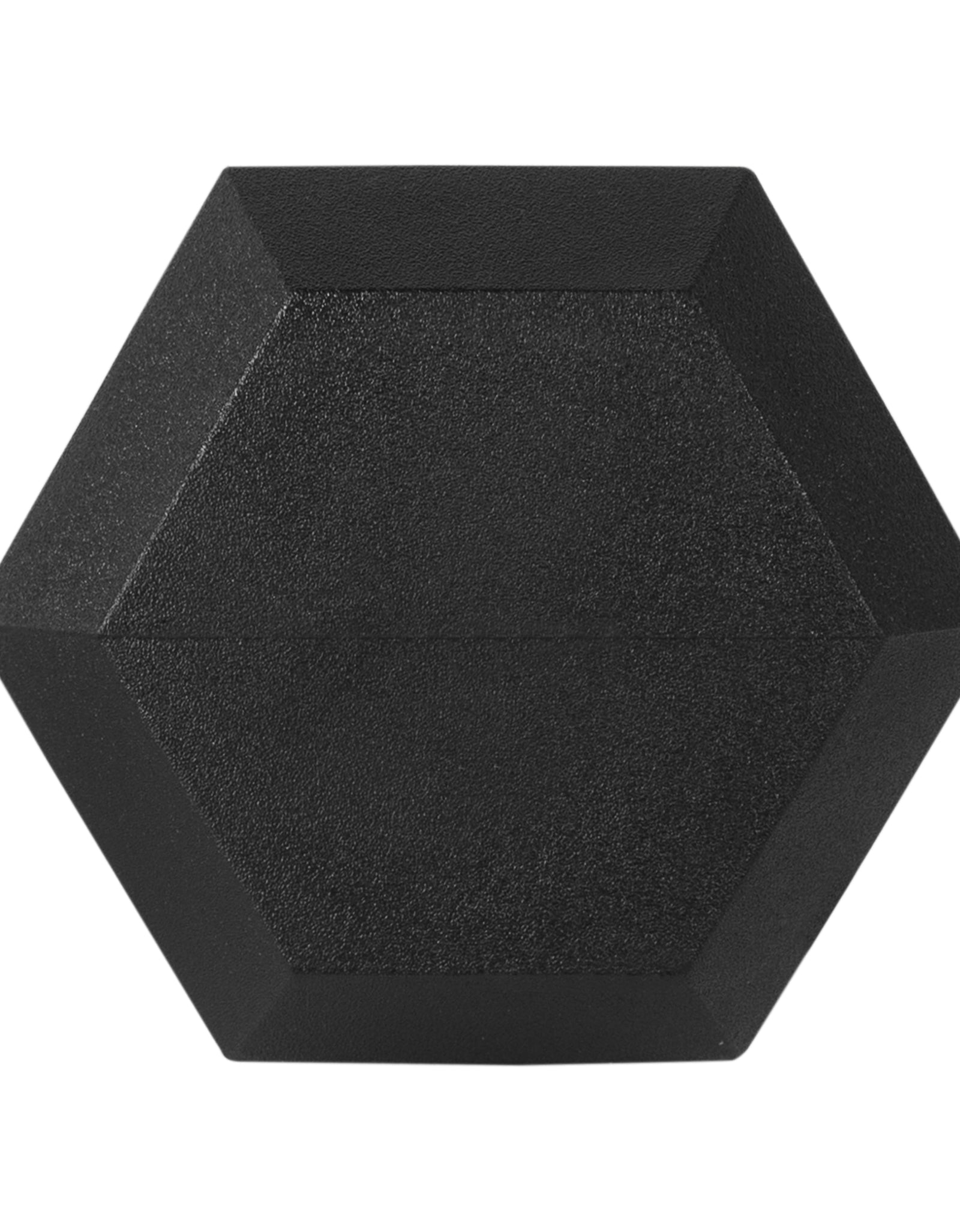 Rubber Encased Hex Dumbbell, Black, 10 Lb