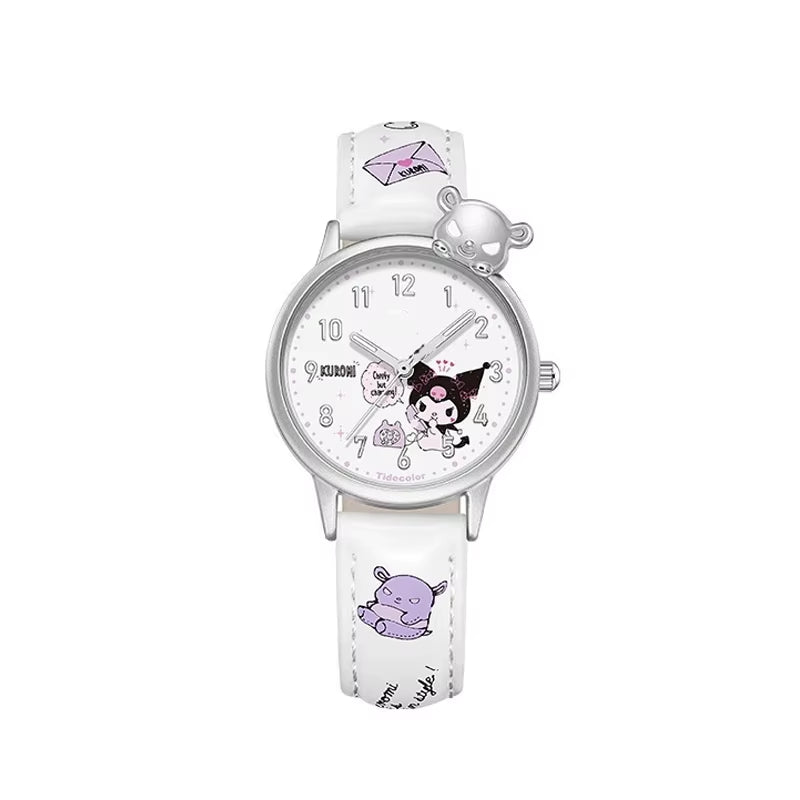 Girls Watch Cute Kuromi Cinnamoroll Quartz Casual Fashion Watch Women Children Birthday Gift Waterproof Watch