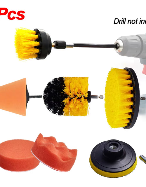 Load image into Gallery viewer, Detailing Brush Set Power Scrubber Drill Brushes Car Polish Pads Car Cleaning Brush for Car Air Vents Rim Dirt Dust Clean Tools
