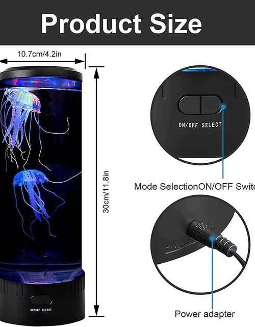 Load image into Gallery viewer, Jellyfish Lamp Color Changing Remote Control Aquarium Tank LED Night Light Birthday Gift USB Charging Relaxing Mood
