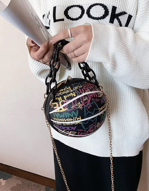 Load image into Gallery viewer, Brand Graffiti Basketball Bags for Women Newshoulder Bag Fashion Chain Purses and Handbags Designer Crossbody Bag Luxury Satchel
