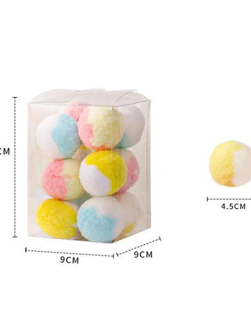 Load image into Gallery viewer, 12Pcs Colorful Interactive Cat Toys Pompom Balls KICKER Toys Rolling Ball Cat Soft Toy Balls for Play Kitty Small Medium Pets Exercise Puppy
