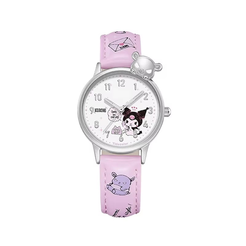 Girls Watch Cute Kuromi Cinnamoroll Quartz Casual Fashion Watch Women Children Birthday Gift Waterproof Watch