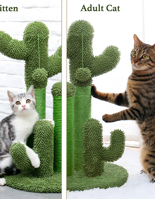 Load image into Gallery viewer, 23&quot; Cactus Cat Scratching Posts Sisal Cat Scratcher for Kittens and Medium Cats,Brown
