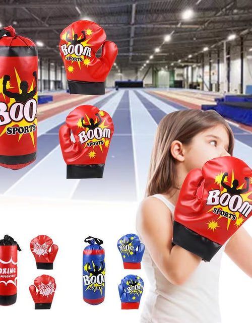 Load image into Gallery viewer, Boxing Bag for Kids Professional Kid Boxing Set with Gloves Sandbag Boxing Training Equipment for Kids Teens Practice Punching
