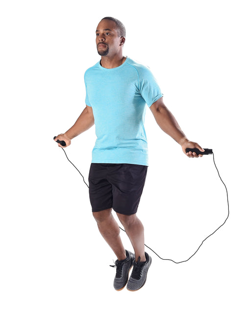 Load image into Gallery viewer, Speed Jump Rope with Light Weight Handles, 9&#39; Length, Black
