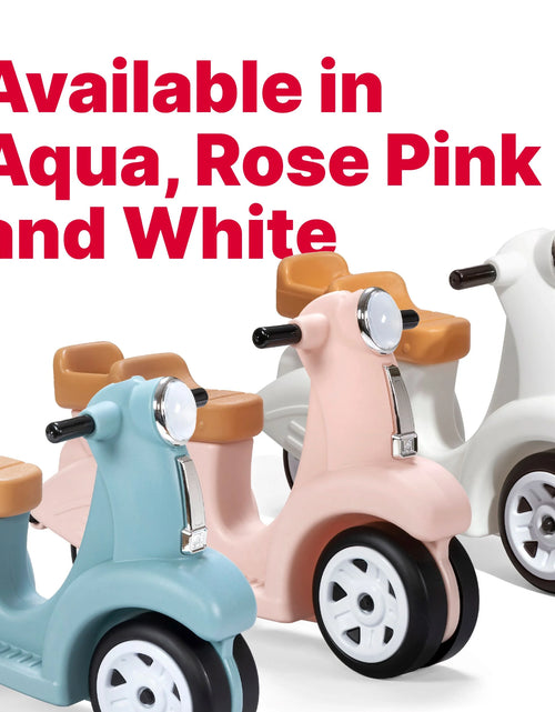 Load image into Gallery viewer, Ride along Scooter Aqua Ride on Toy with Vintage-Style Design, Foot-To-Floor Toddler Scooter with Four Wheels for Extra Stability
