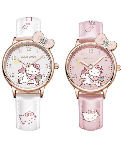 Load image into Gallery viewer, Girls Watch Cute Kuromi Cinnamoroll Quartz Casual Fashion Watch Women Children Birthday Gift Waterproof Watch
