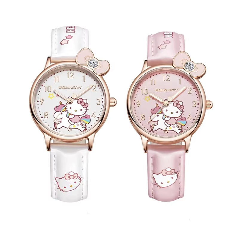 Girls Watch Cute Kuromi Cinnamoroll Quartz Casual Fashion Watch Women Children Birthday Gift Waterproof Watch